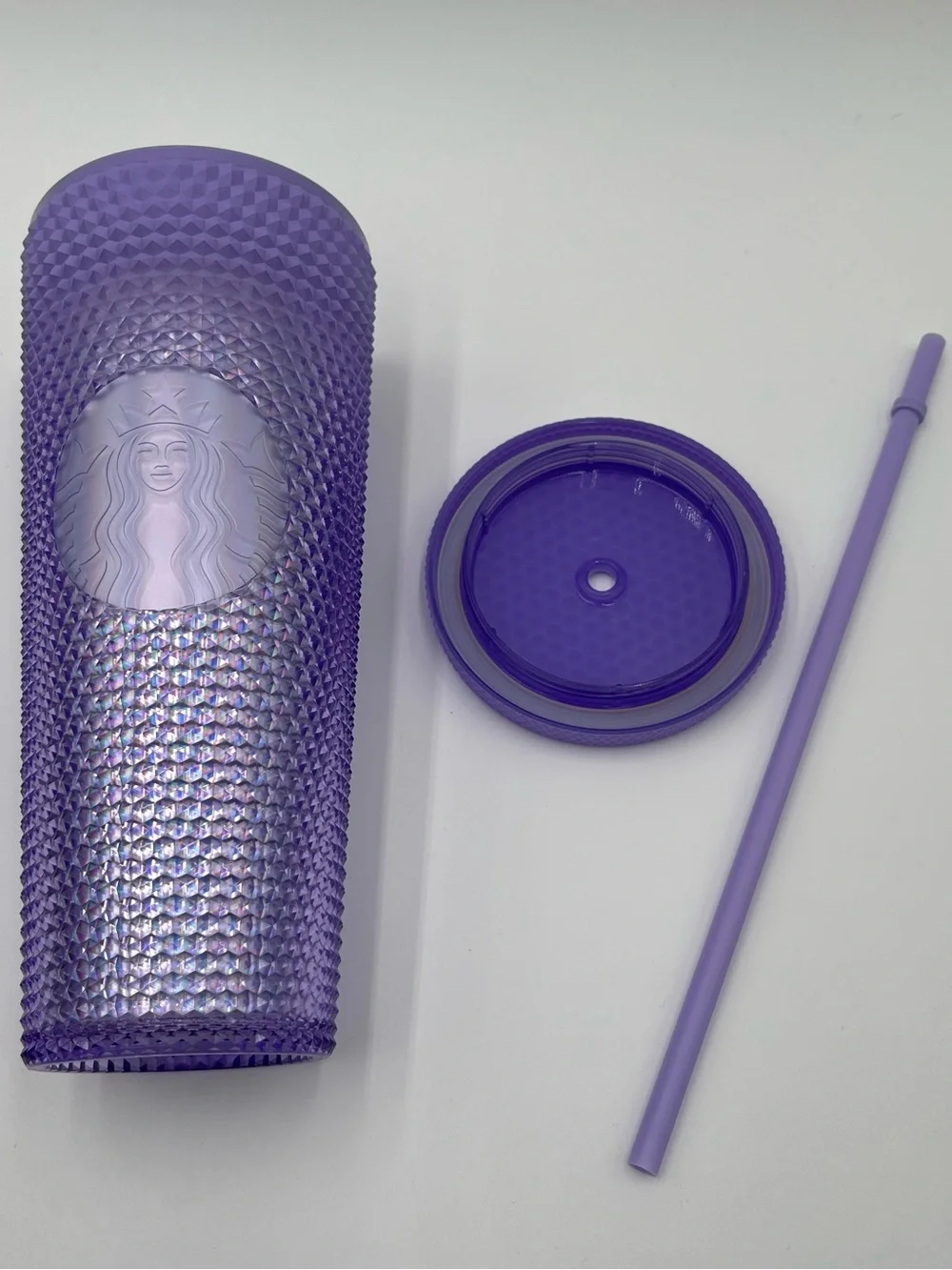 Starbucks 2023 Purple Lavender Studded Gradient Ombré 24oz Straw Cup Tumbler